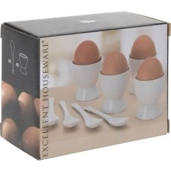 EIERDOP SET MET LEPEL 8 DELIG