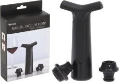 VACUUMPOMP VOOR WIJNFLES + 2 STOPPERS