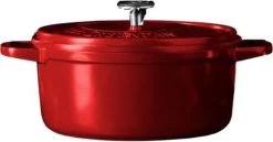 BK BRAADPAN GIET ALUMINIUM 26CM ROOD