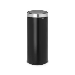 BRABANTIA TOUCHBIN 30L ZWART RVS DKSL