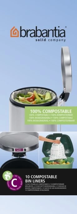 BRABANTIA AFVALZAK C 10-12L BIO 10 STUKS