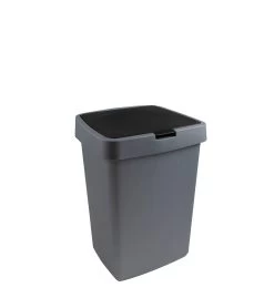 SUNWARE DELTA AFVALBAK 25L KLEP ZWART/GR