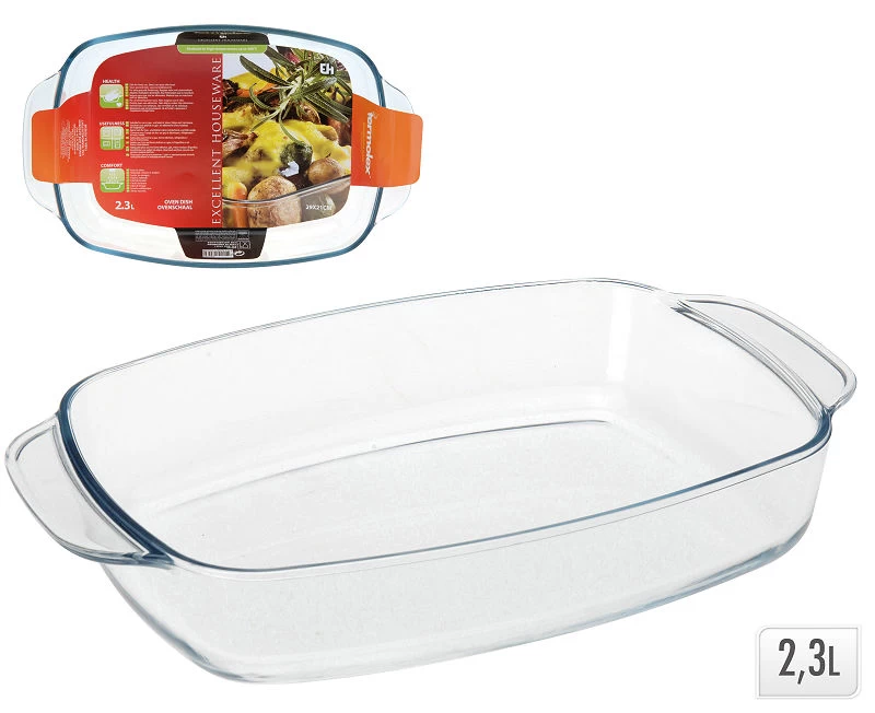 EH OVENSCHAAL GLAS 2,3L 33X21X6CM THERMO