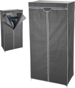 GARDEROBEKAST GRIJS 75X45X160CM