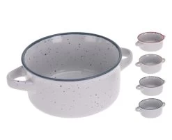 SOEPKOM AARDEWERK 4 ASSORTI SPIKKEL