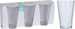 SET VAN 3 DRINKGLAZEN CONISCH 3X 300ML